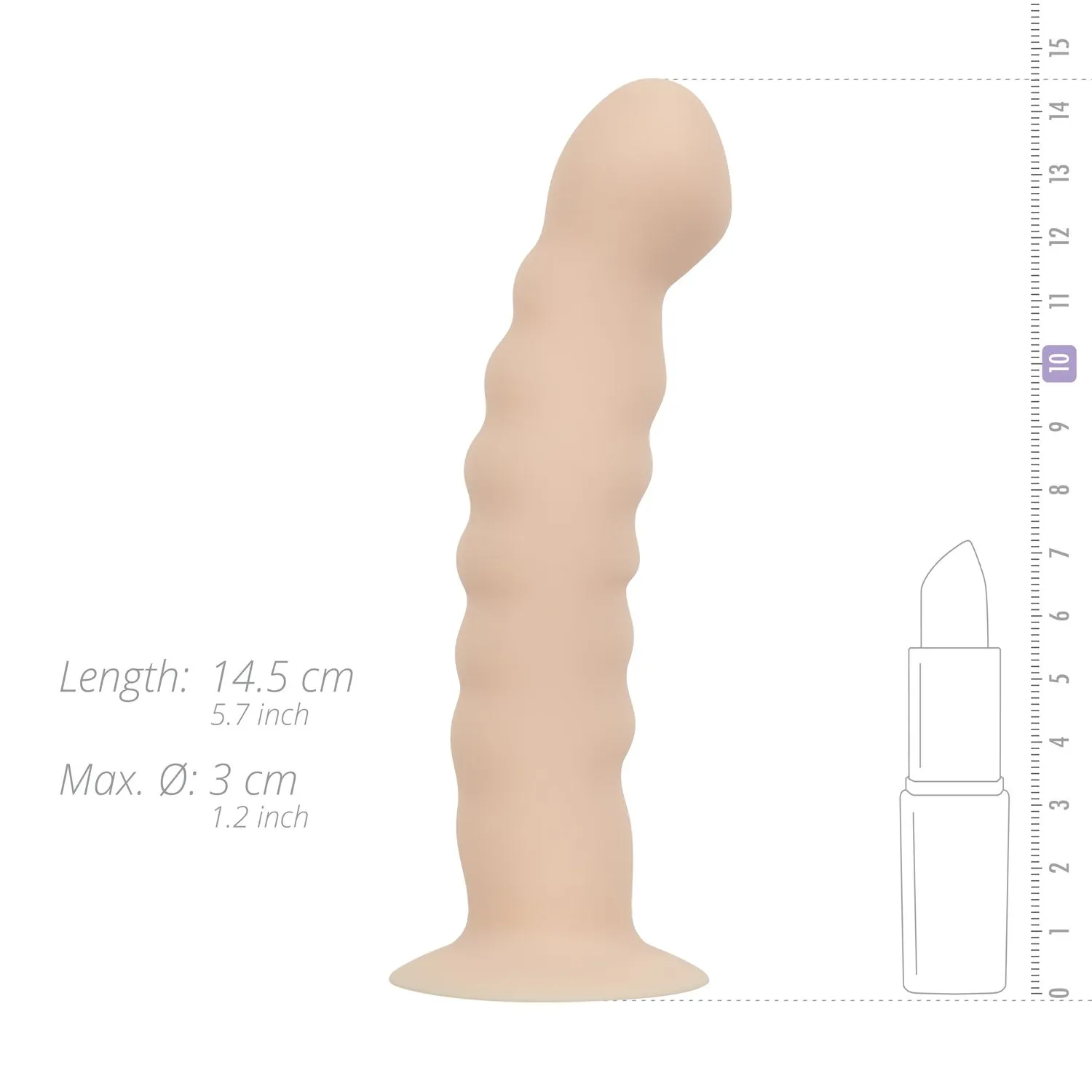 Easytoys Fetish Collection - Silicone Strap-On Curved Beige (1 stuk) - image 7