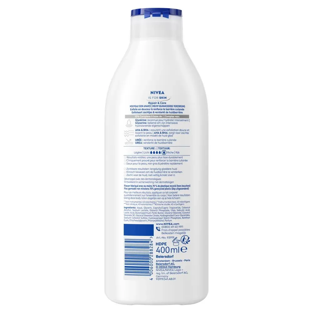 Nivea Repair & Care Body Lotion - Zeer Droge, Ruwe & Ongelijkmatige Huid (400 ml)