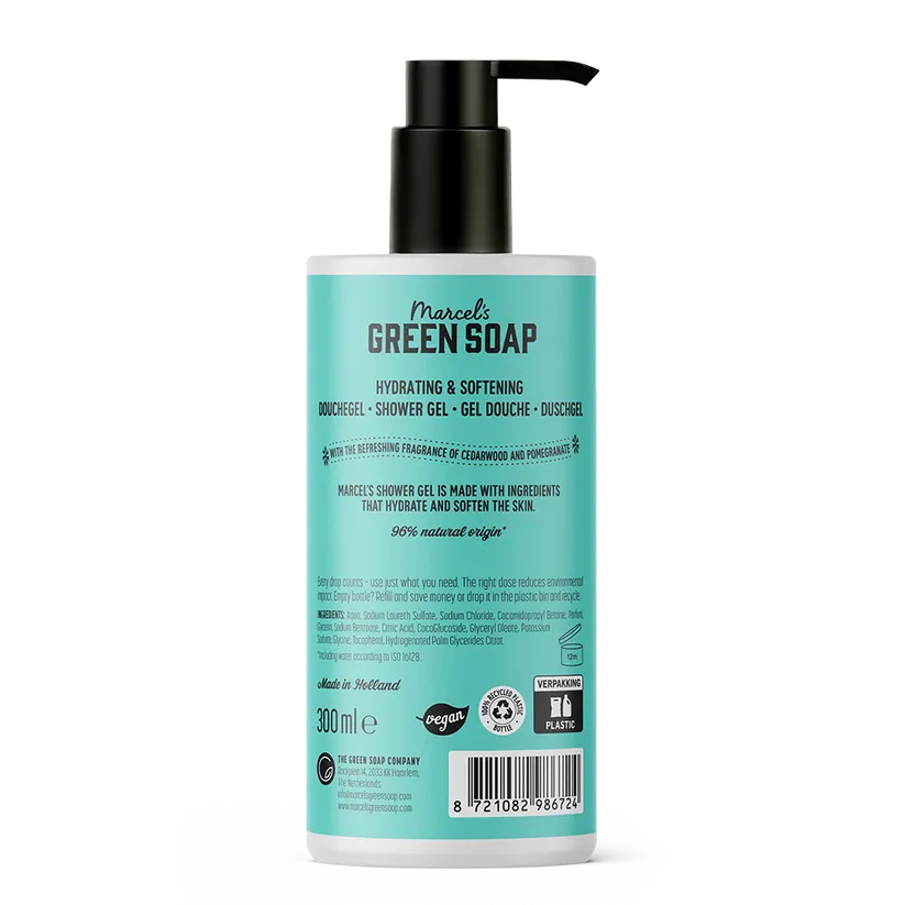 Marcel's Green Soap Shower Gel Cedar & Pomegranate (300 ml)
