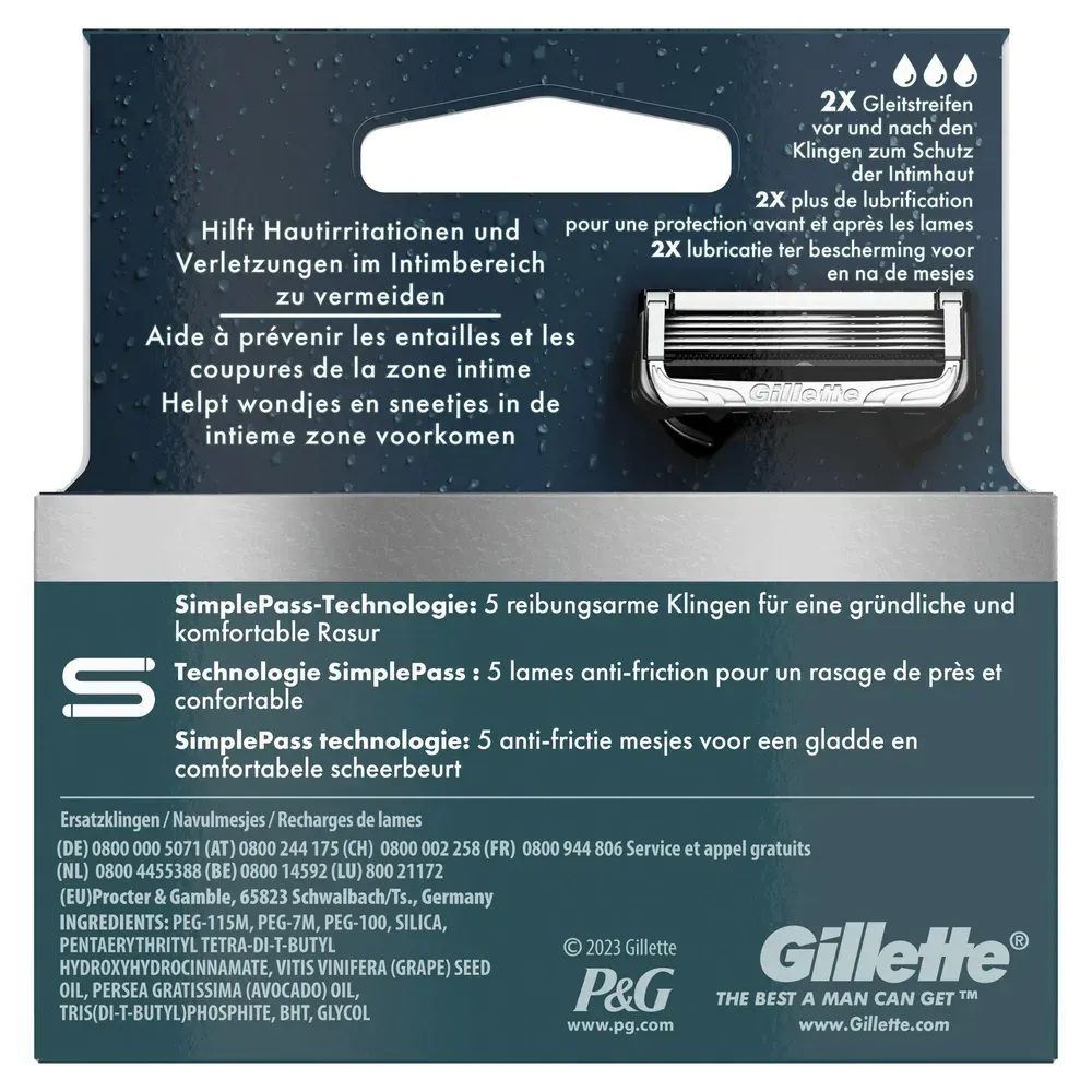 Gillette Intimate Navulmesjes (3 stuks)