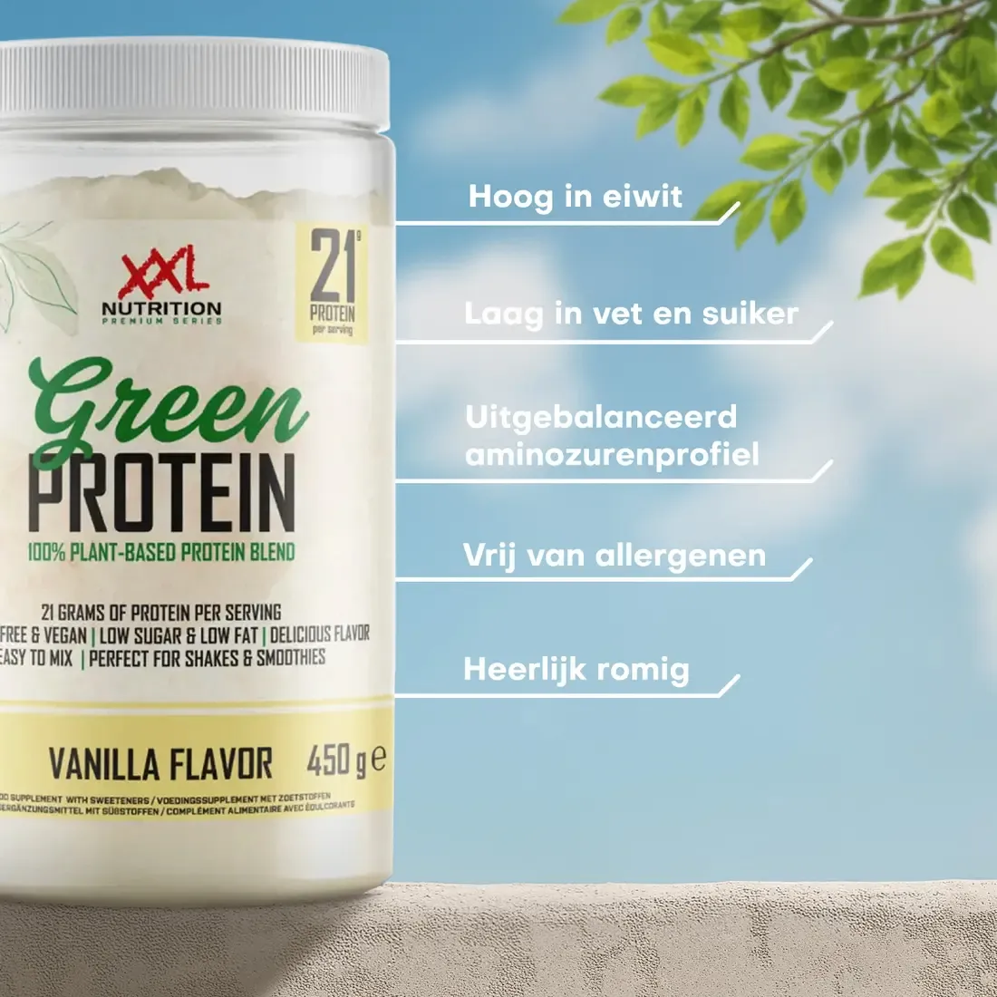 XXL Nutrition Green Protein - Vanille (1000 gr) - image 2