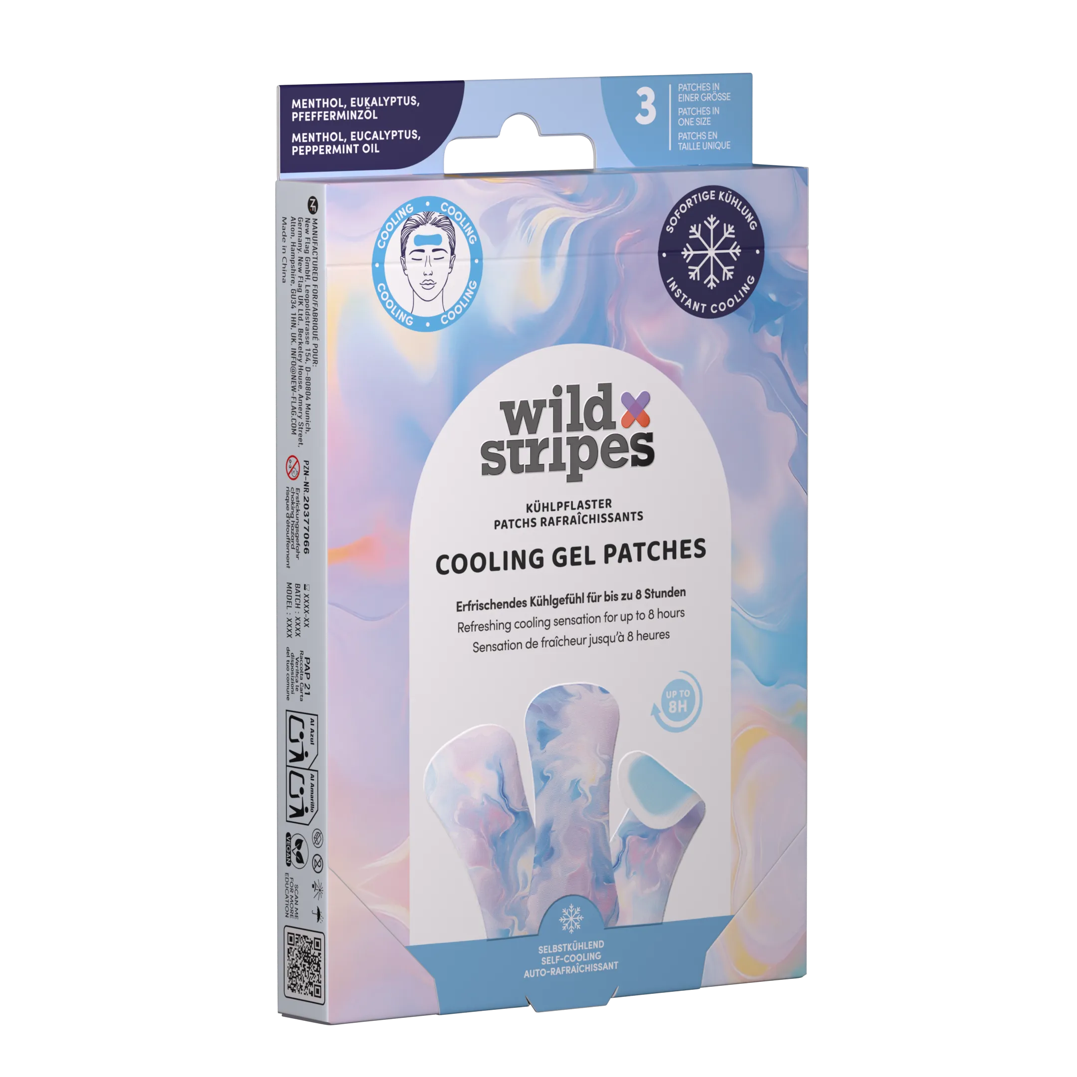 Wild Stripes Cooling Patches Moonlight Glow (3 stuks)