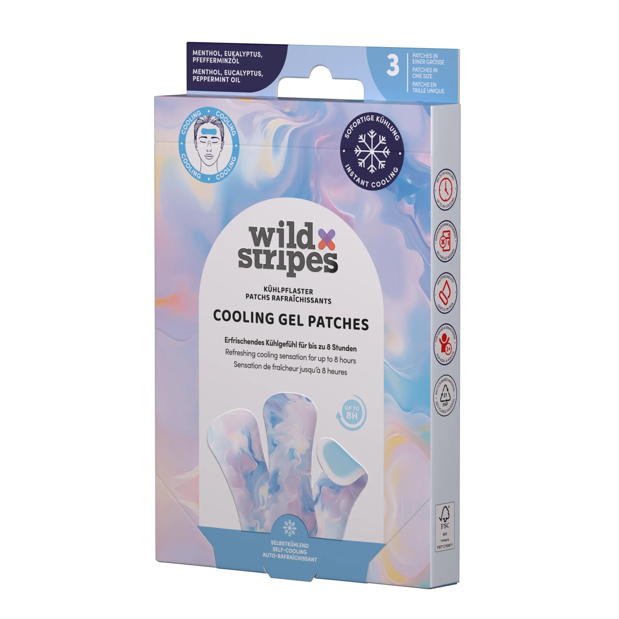 Wild Stripes Cooling Patches Moonlight Glow (3 stuks) - image 2
