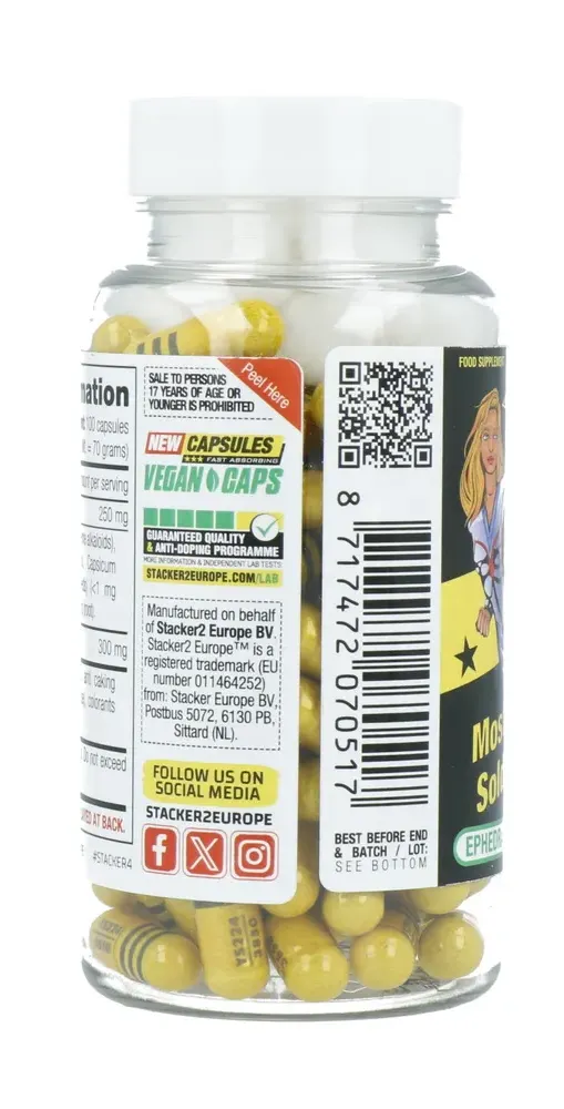 Stacker 4 Ephedra Free Fatburner Capsules (100 stuks) - image 2