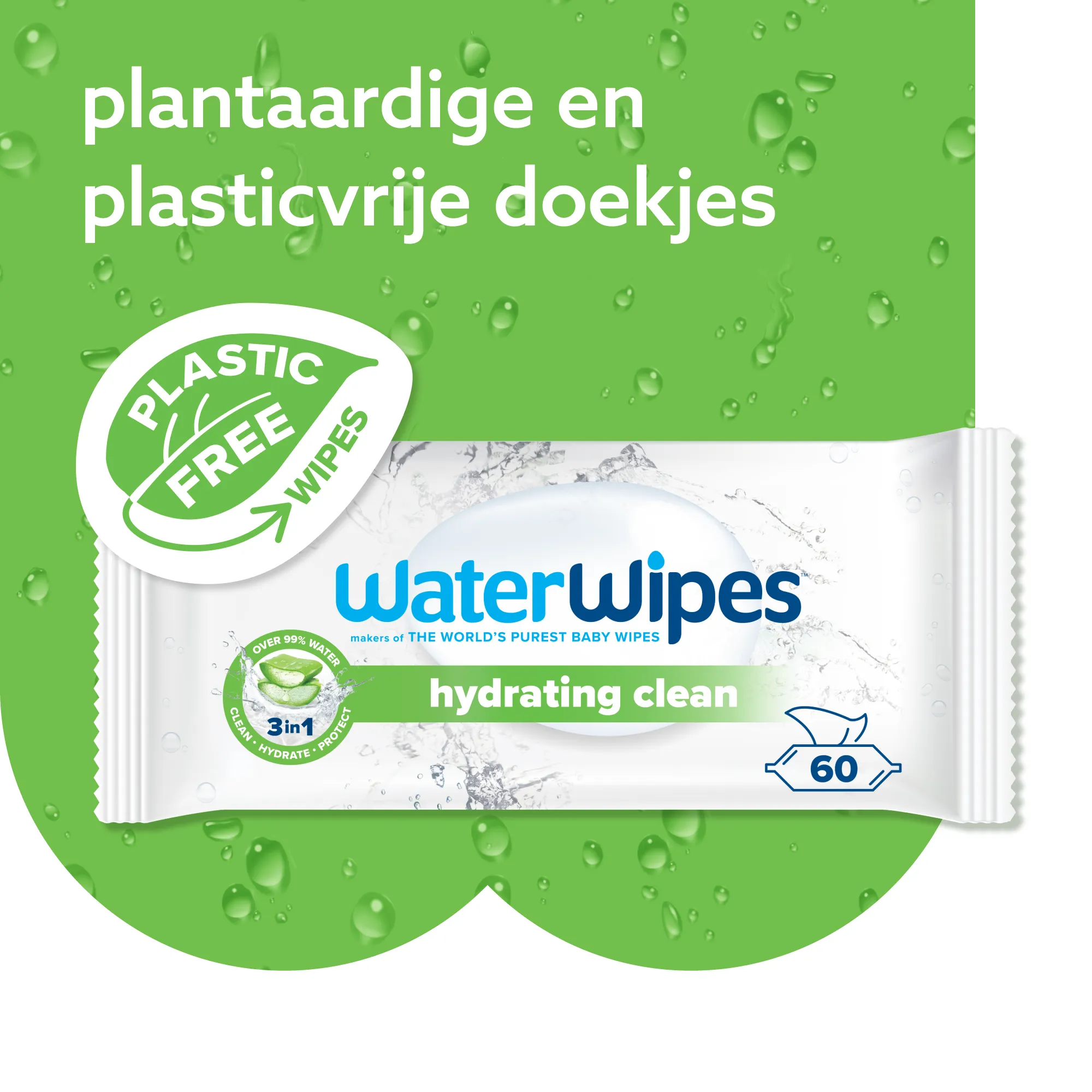 Waterwipes Billendoekjes - Hydrating (12 x 60 stuks) - image 3