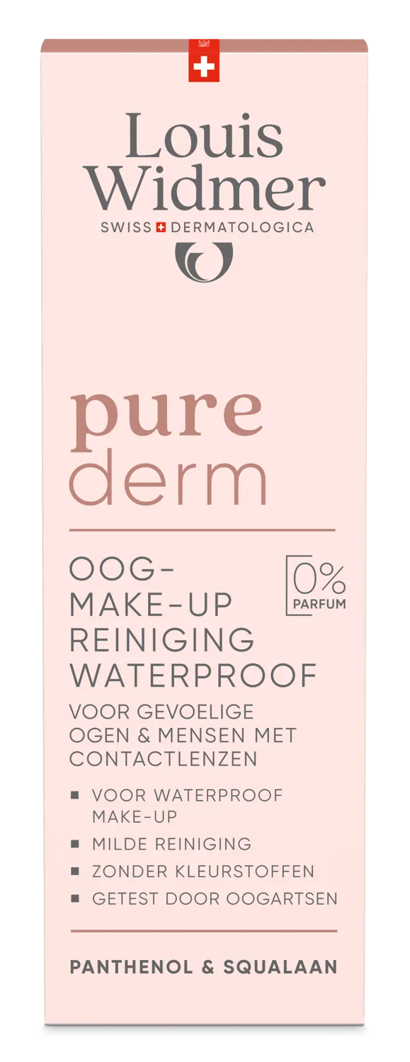 Louis Widmer Purederm Oogmake-up Reiniging Waterproof zonder Parfum (100 ml)