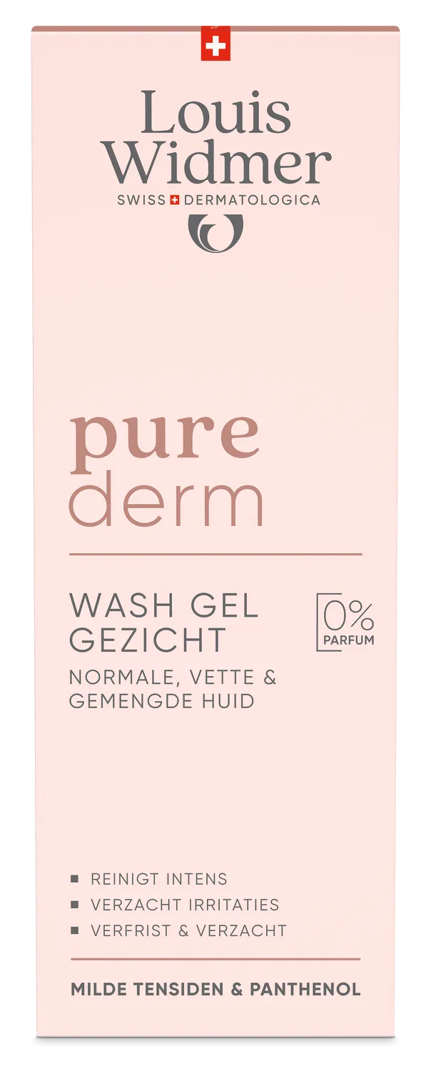 Louis Widmer Purederm Wash Gel Gezicht zonder Parfum (125 ml)