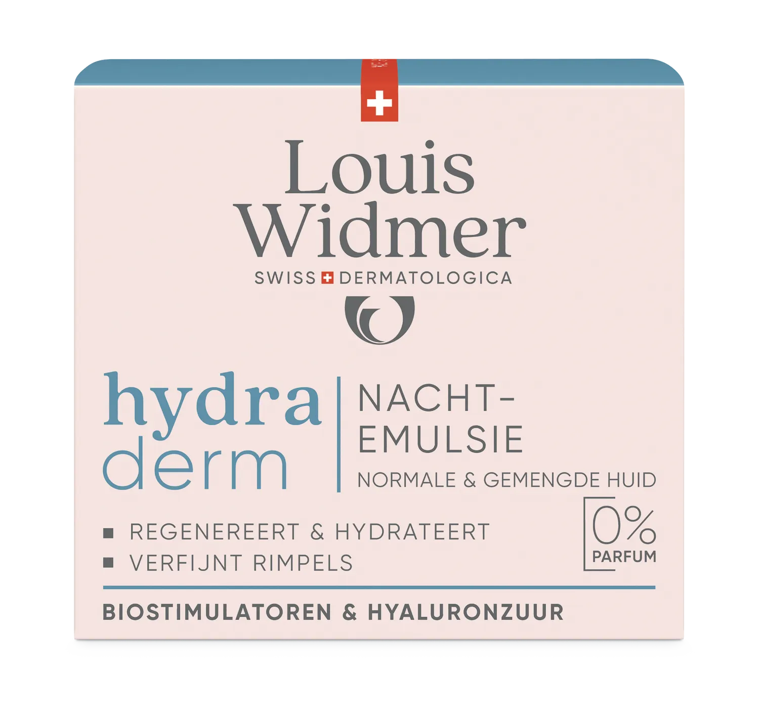 Louis Widmer Hydraderm Nachtemulsie zonder Parfum (50 ml)