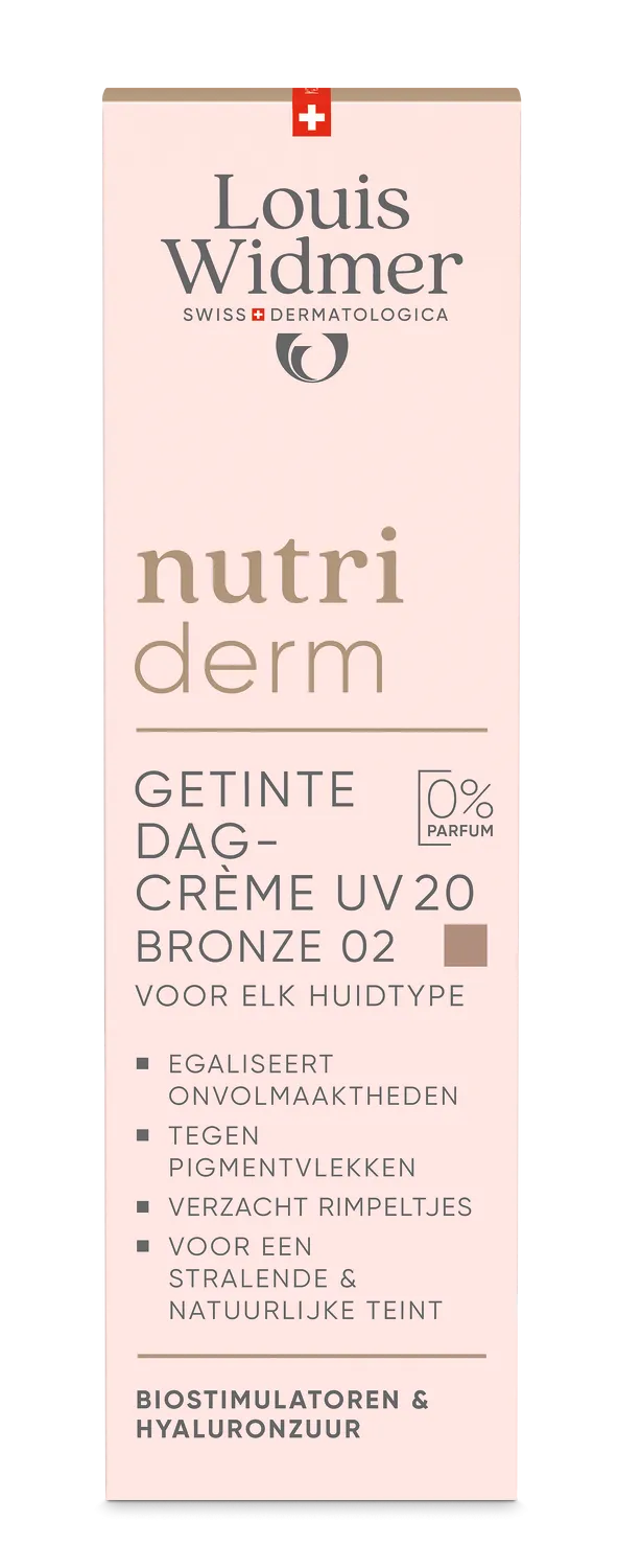 Louis Widmer Nutriderm Getinte Dagcrème Uv 20 Bronze 02 zonder Parfum (30 ml)