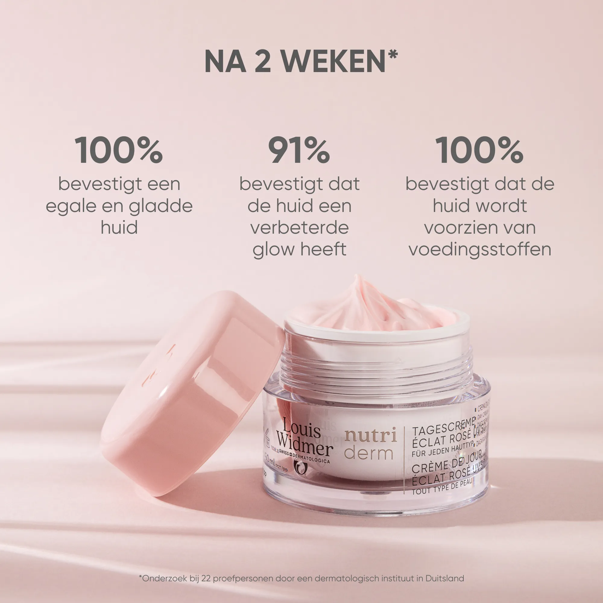 Louis Widmer Nutriderm Dagcrème Éclat Rosé Uv 50 Licht Geparfumeerd (50 ml) - image 3