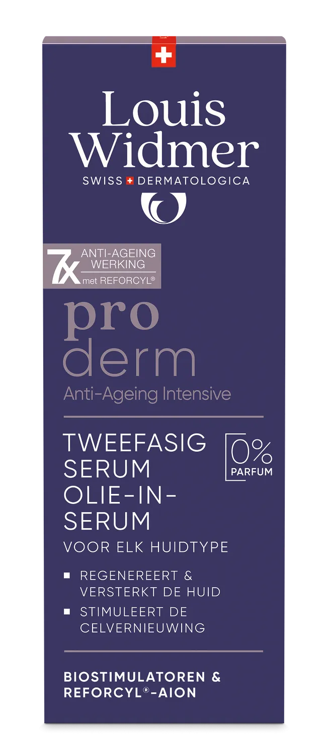 Louis Widmer Proderm Tweefasig Serum Olie-in-serum zonder Parfum (35 ml)
