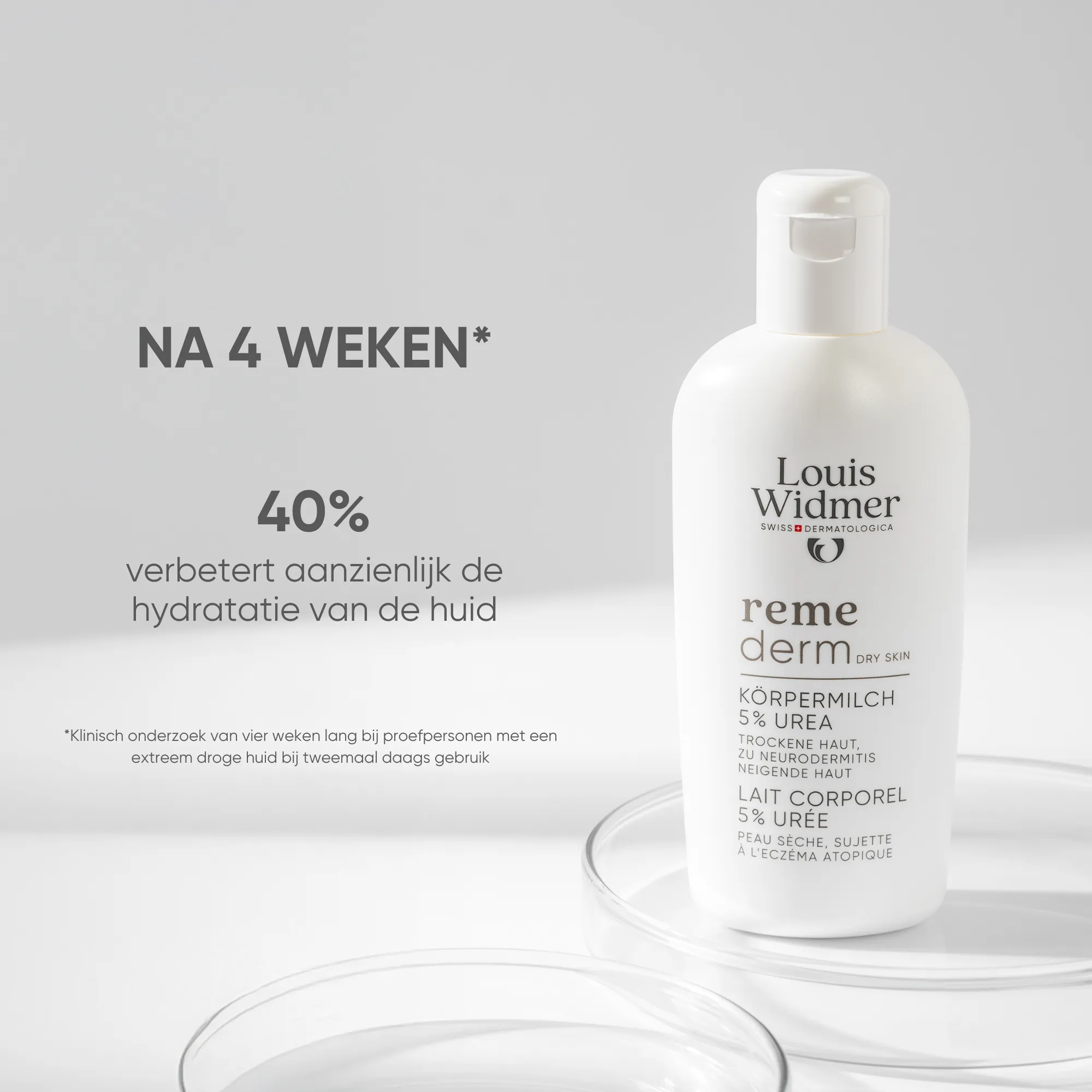 Louis Widmer Remederm Lichaamsmelk 5 % Ureum Licht Geparfumeerd (200 ml) - image 3