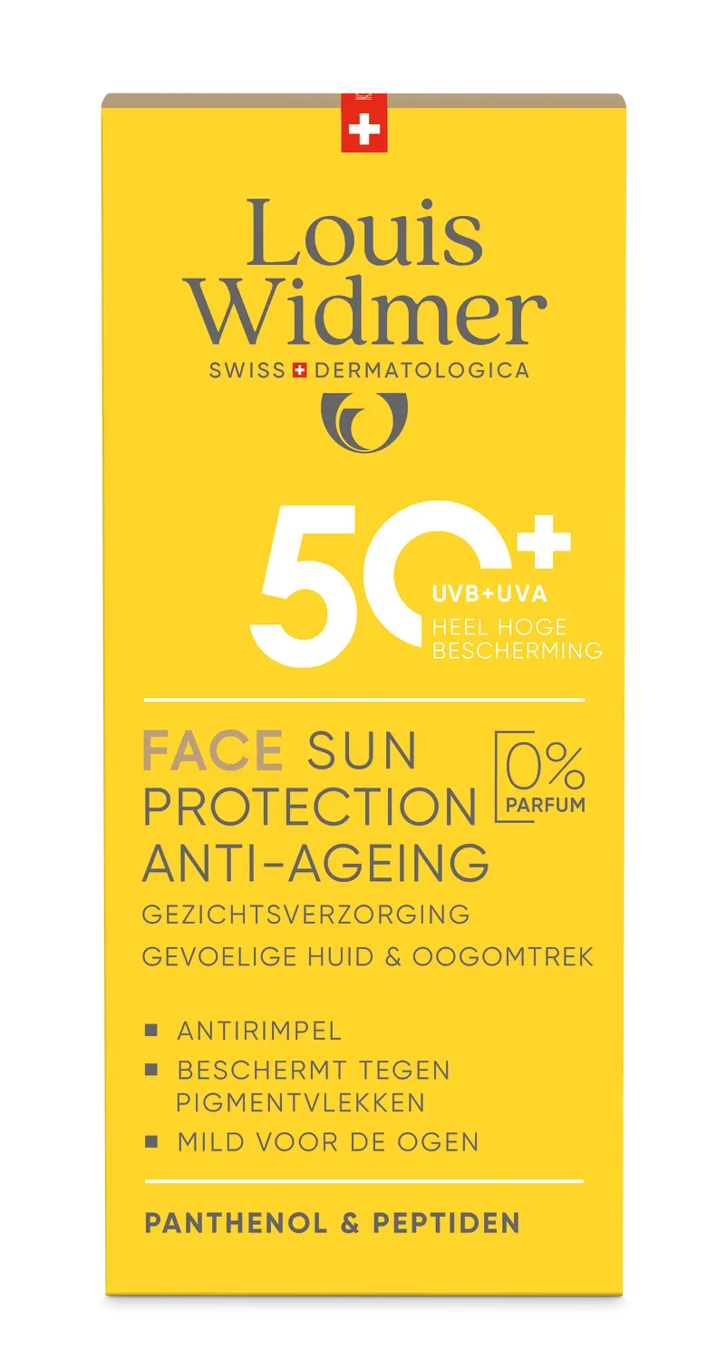Louis Widmer Face Sun Protection Anti-ageing 50+ zonder Parfum (50 ml)