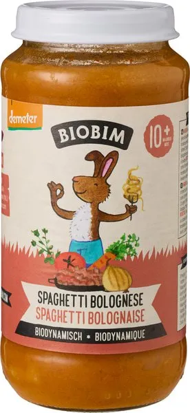 Biobim Groentehapje Pasta Bolognese 10+ Mnd (250 gr)
