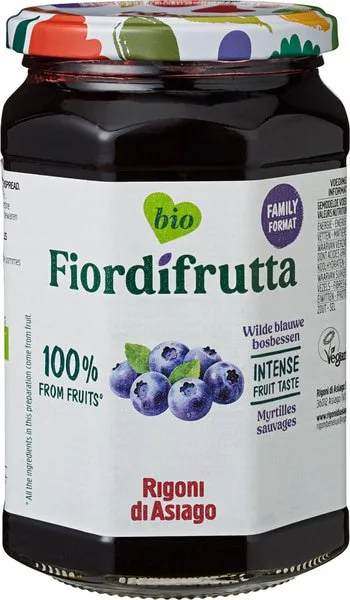 Fiordifrutta Fruitbeleg Blauwe Bosbes (600 gr)