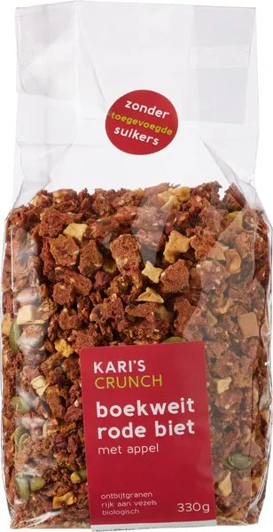Kari's Crunch Granola Boekweit Rode Biet (330 gr)