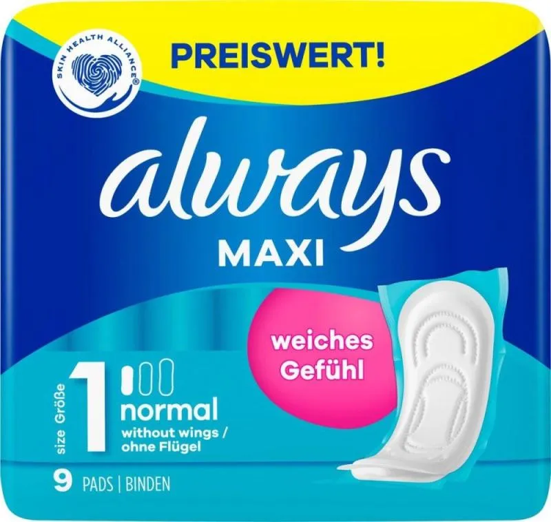 Always Maxi Normal Maandverband (9 Stuks)