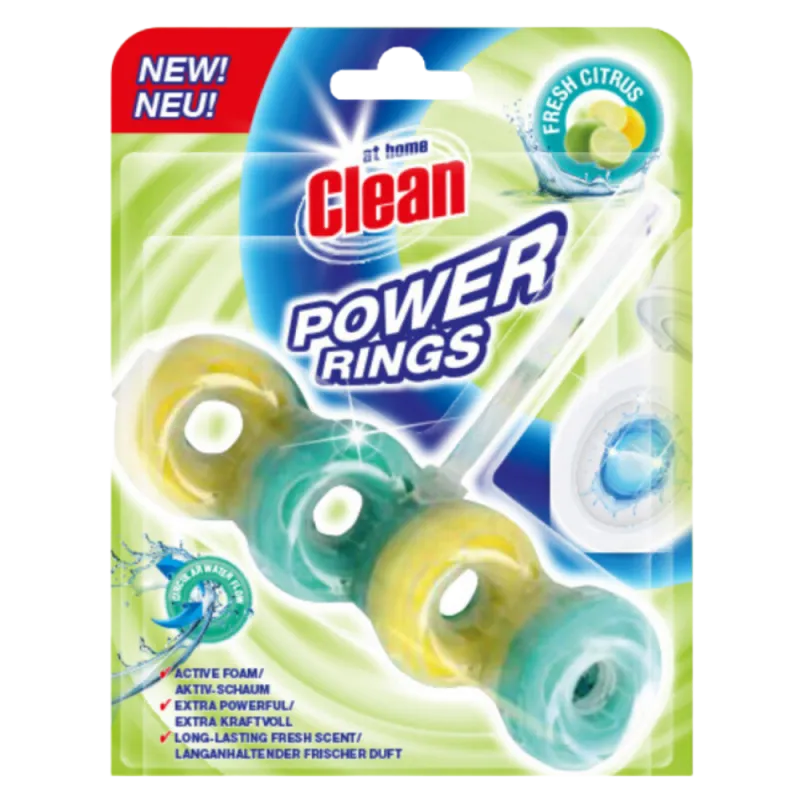 At Home Clean Toiletblok - Power Rings Citrus (40 gr)