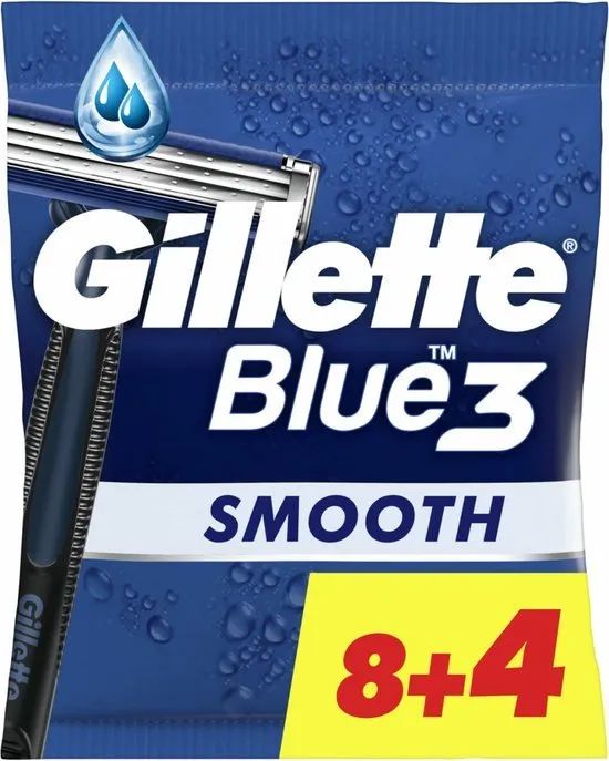 Gillette Blue3 Wegwerpmesjes Smooth (12 stuks)