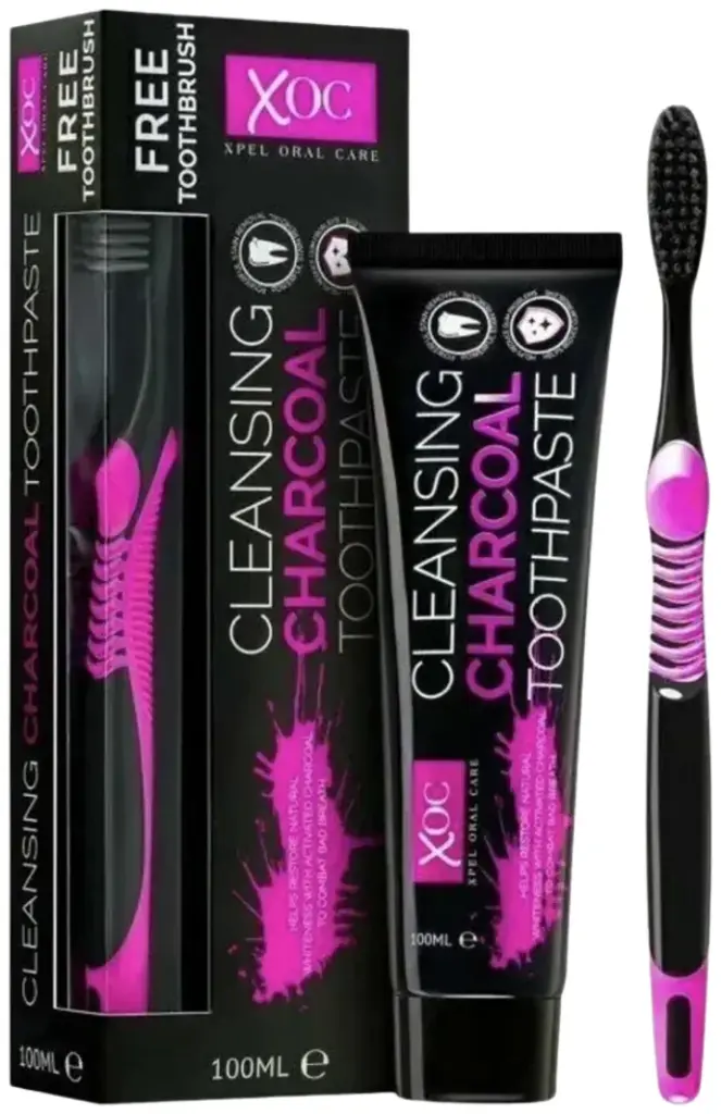 Xoc Cleansing Charcoal Tandpasta + Gratis Tandenborstel (1 set)