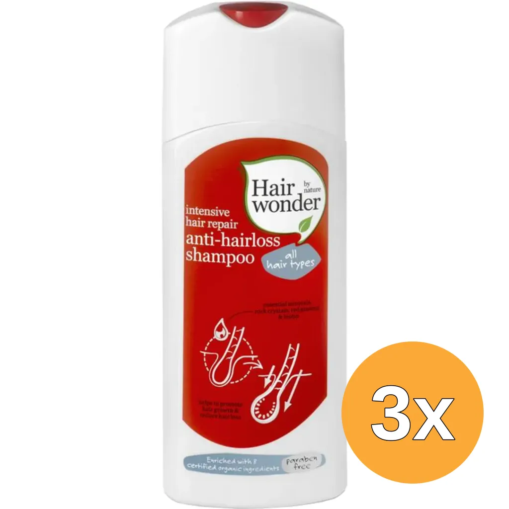 3x Hairwonder Anti hairloss shampoo (200 ml)
