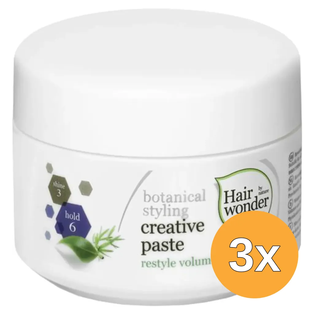 3x Hairwonder Botanical Styling Creative Paste (100 ml)