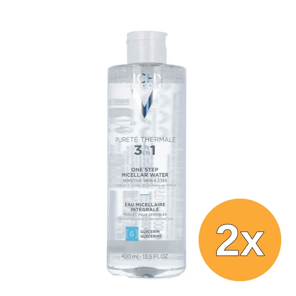 2x Vichy Pureté Thermale One-step Micellar Water (400 ml)