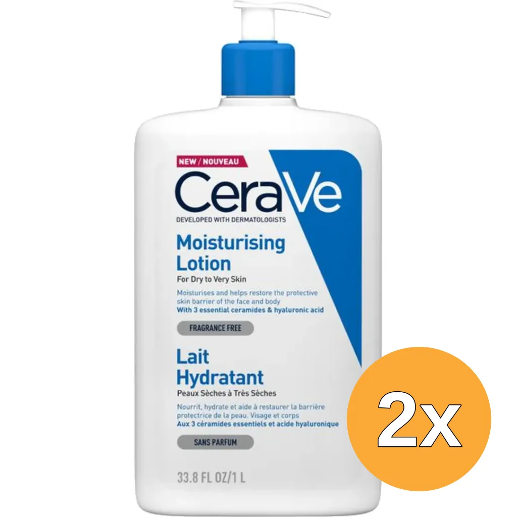 2x Cerave Melk hydraterend (1000 ml)