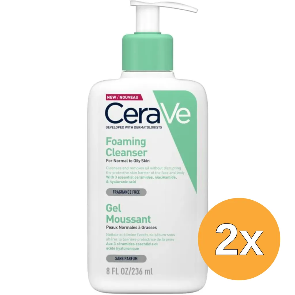 2x Cerave Reiniger schuimend (237 ml)