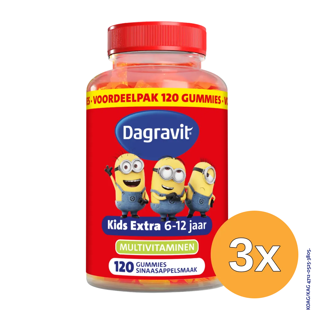3x Dagravit Kids Multi 6-12 Jaar Vitaminions Gummies (120 gummies)