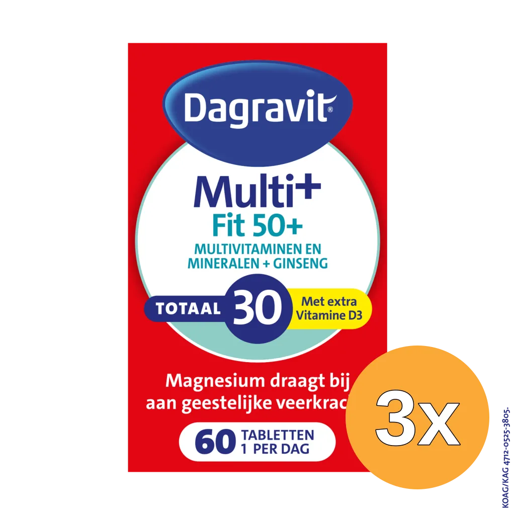 3x Dagravit Vitaal 50+ (60 tabletten)