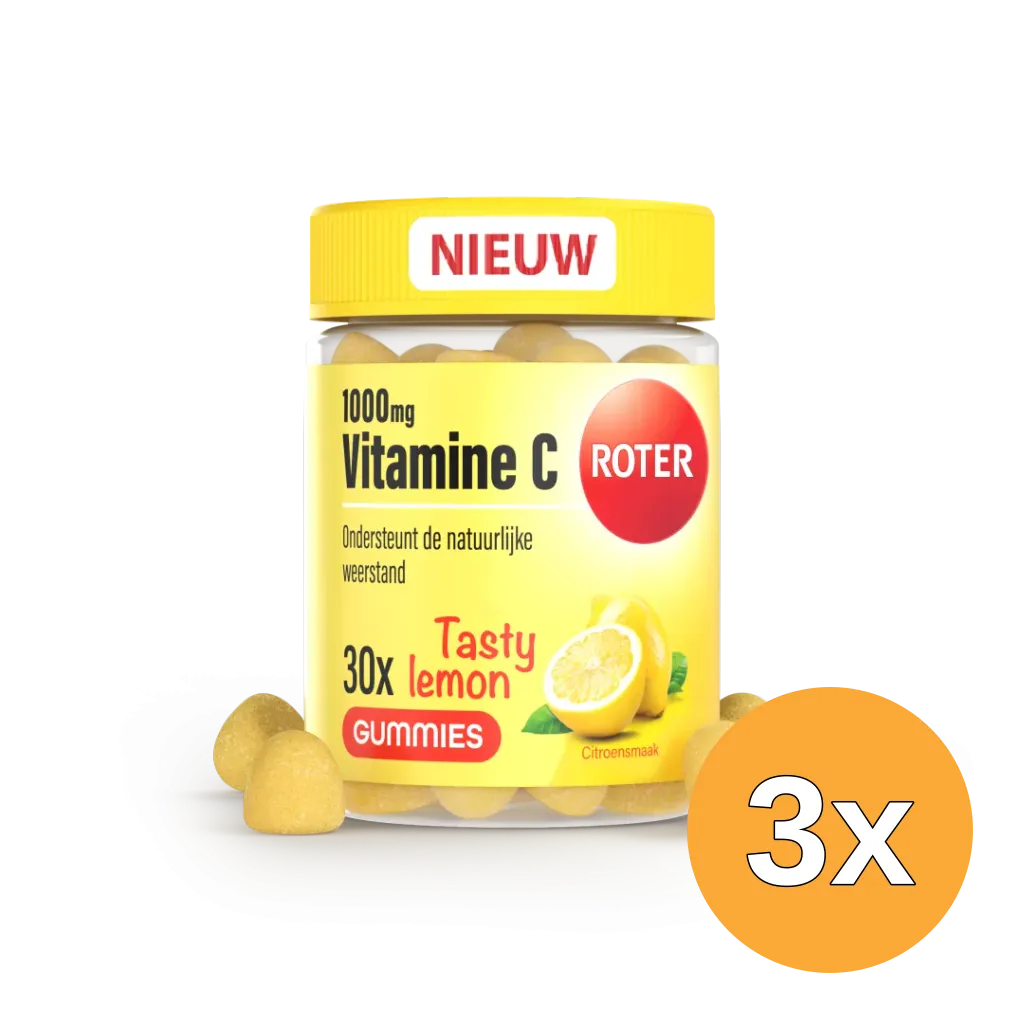 3x Roter Vitamine C 1000mg Tasty Lemon (30 gummies)