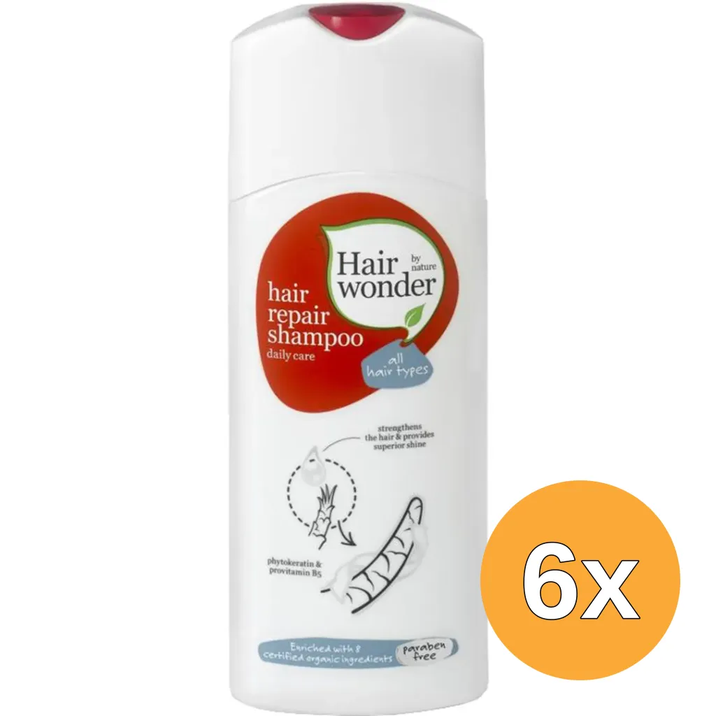 6x Hairwonder Hair repair shampoo (200 ml)