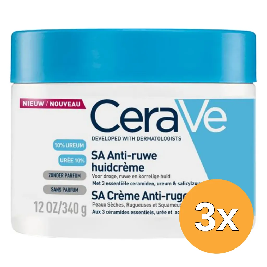 3x Cerave Anti ruwe huid creme (340 gr)