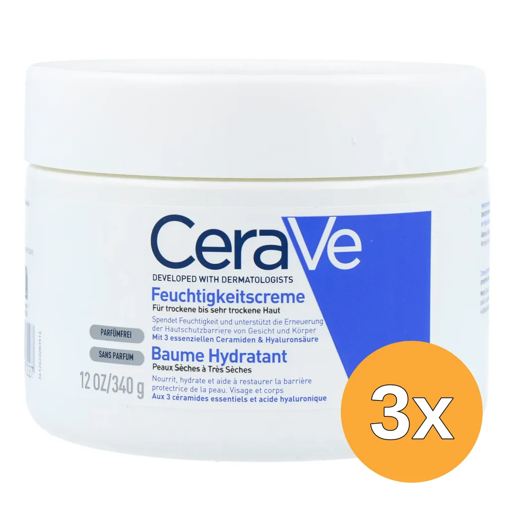 3x Cerave Hydraterende Crème (340 gr)