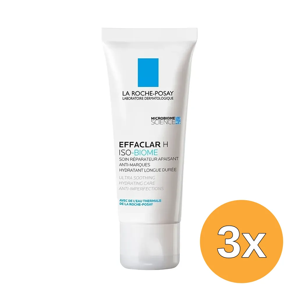 3x La Roche-Posay Effaclar H Iso-biome Ultra Soothing Care (40 ml)