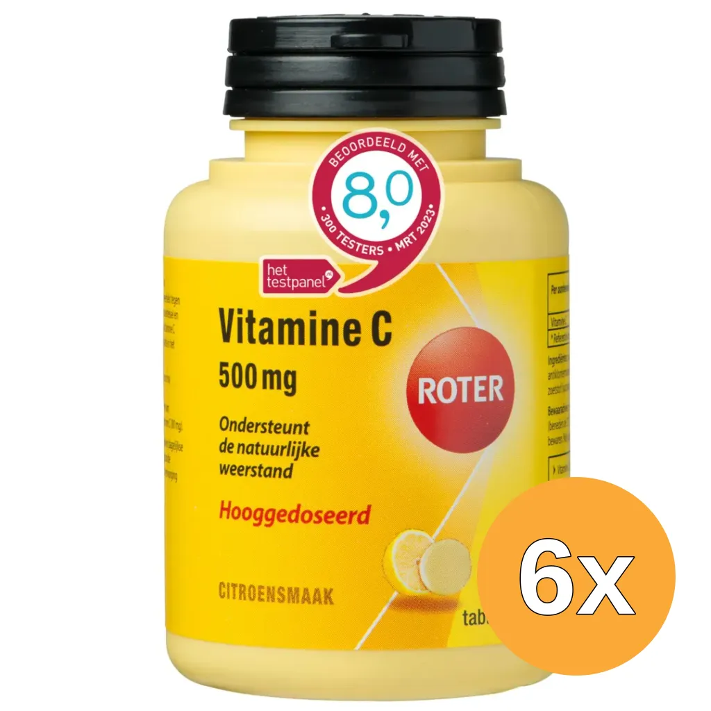 6x Roter Vitamine C 500 mg citroen (50 kauwtabletten)