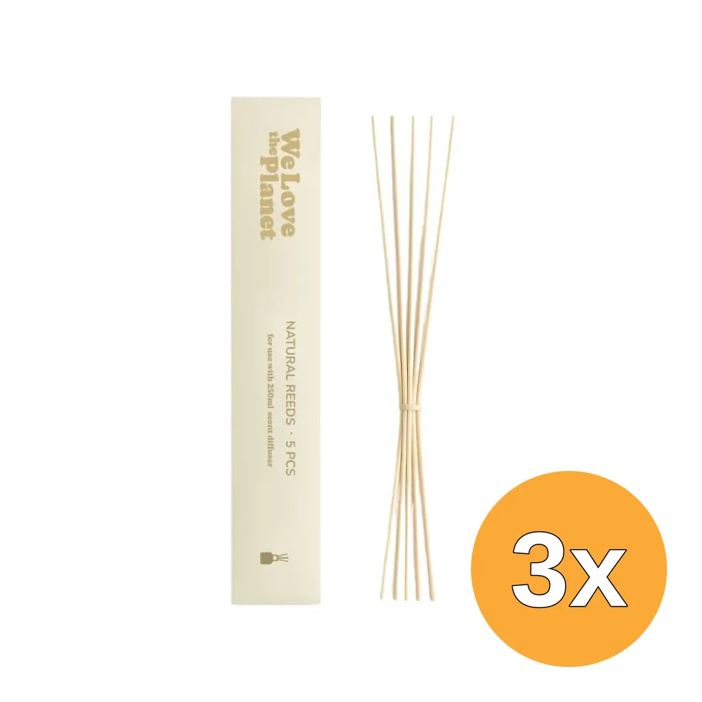 3x We Love The Planet Natural Reeds 5pcs  (250 ml)