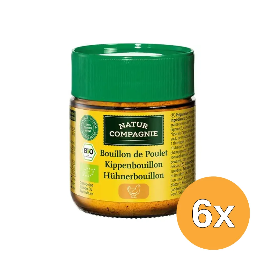 6x Natur Compagnie Kippenbouillon Bio (100 gr)