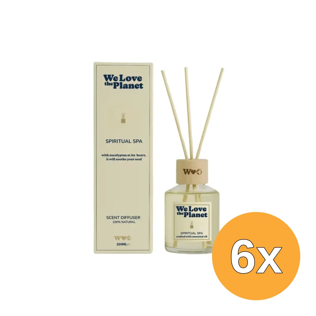 6x We Love The Planet Scent Diffuser - Spiritual Spa (100 ml)