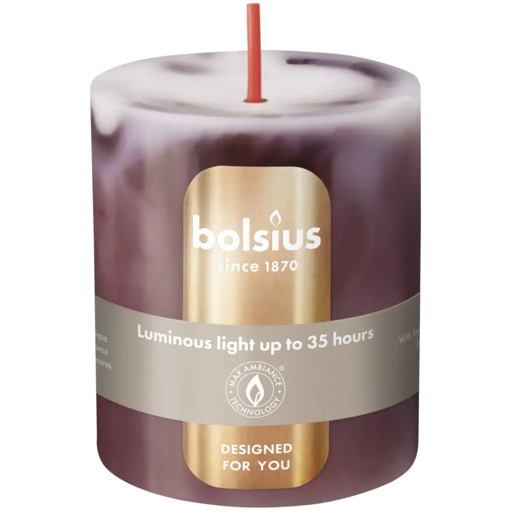 Bolsius Gladde Stompkaarsen 80/68 mm Royal Burgundy (1 stuk)