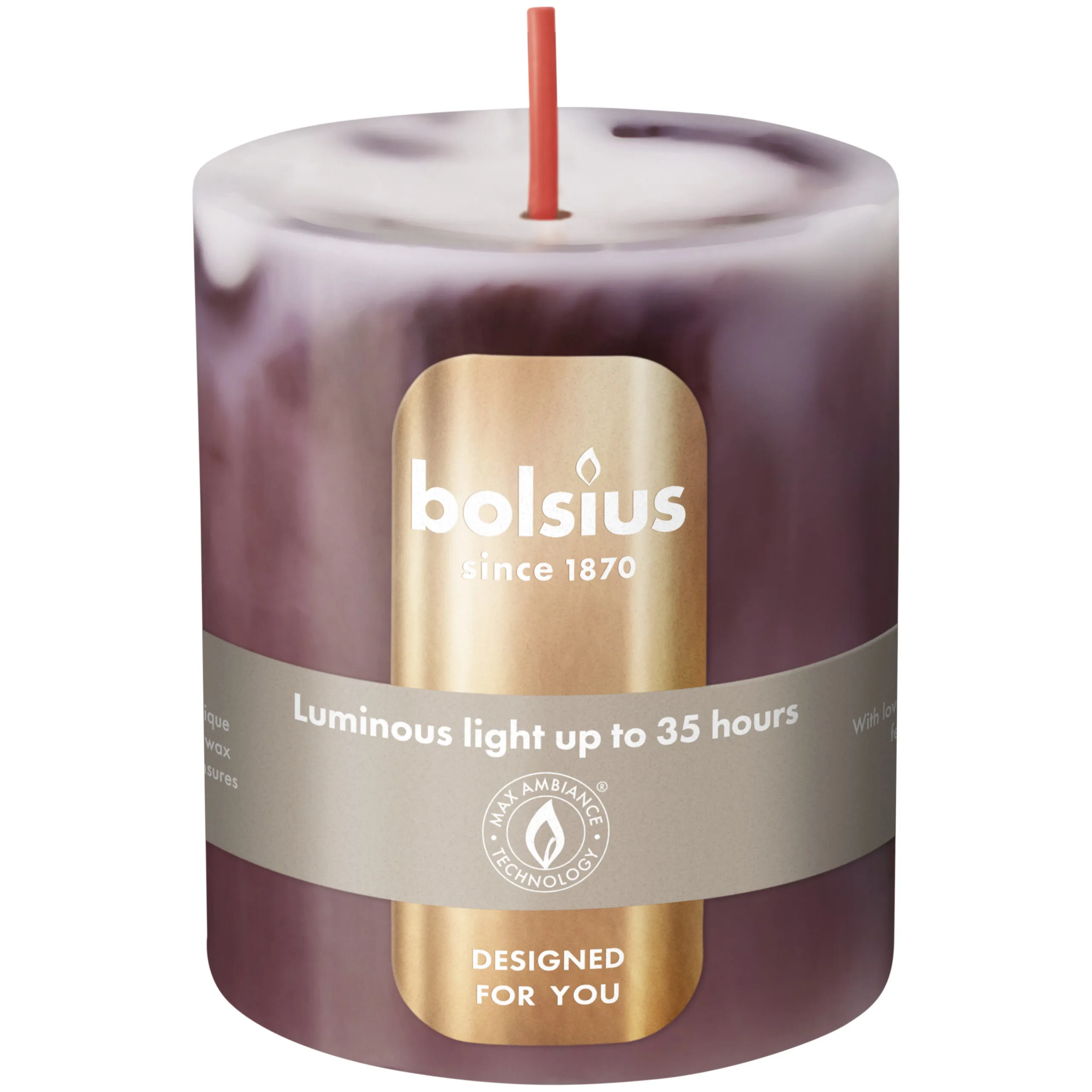 Bolsius Gladde Stompkaarsen 80/68 mm Royal Burgundy (1 stuk)
