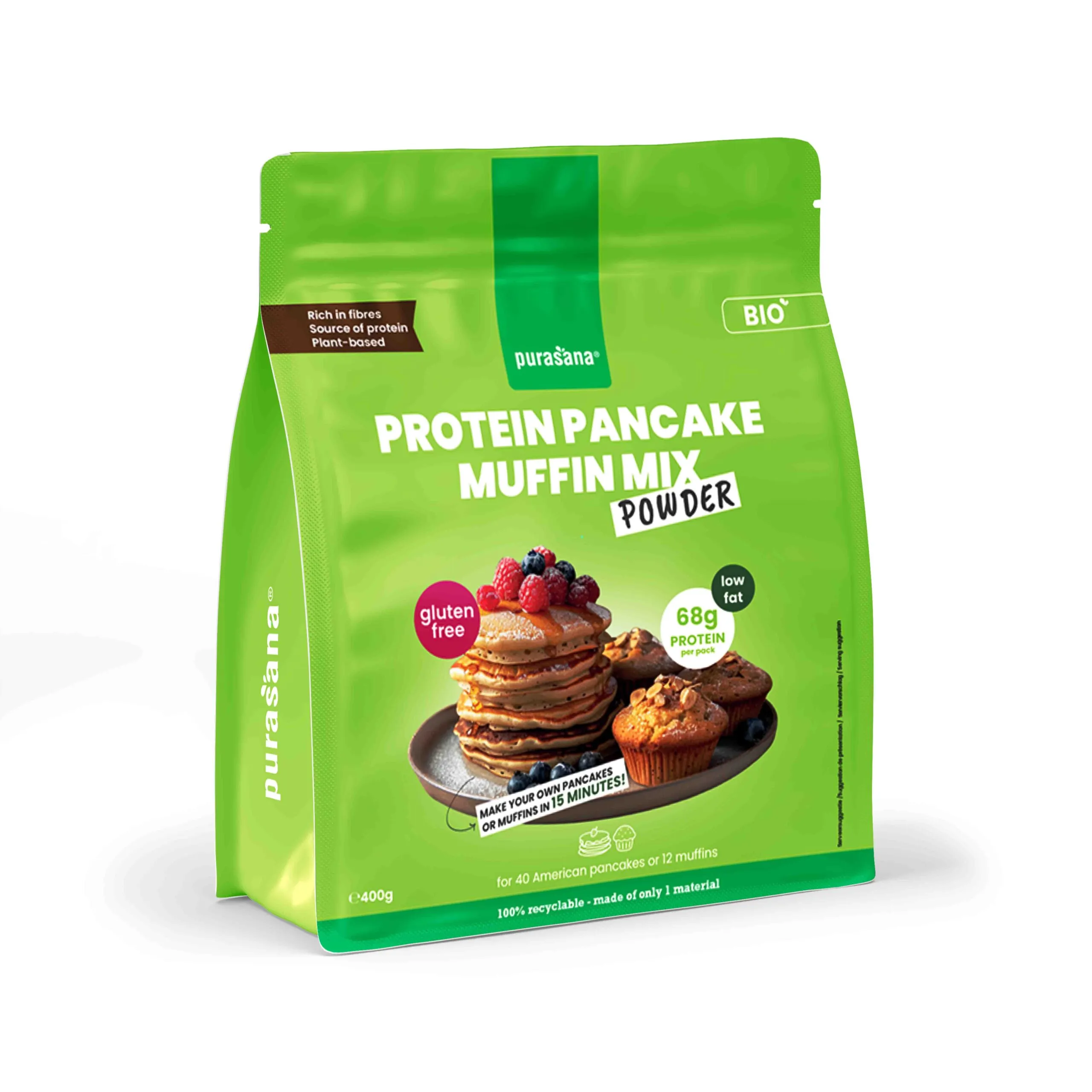 Purasana Protein Pancake - Muffin Mix Bio (400 gr)