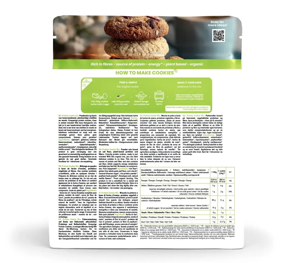 Purasana Protein Cookie Mix Bio (400 gr) - image 2