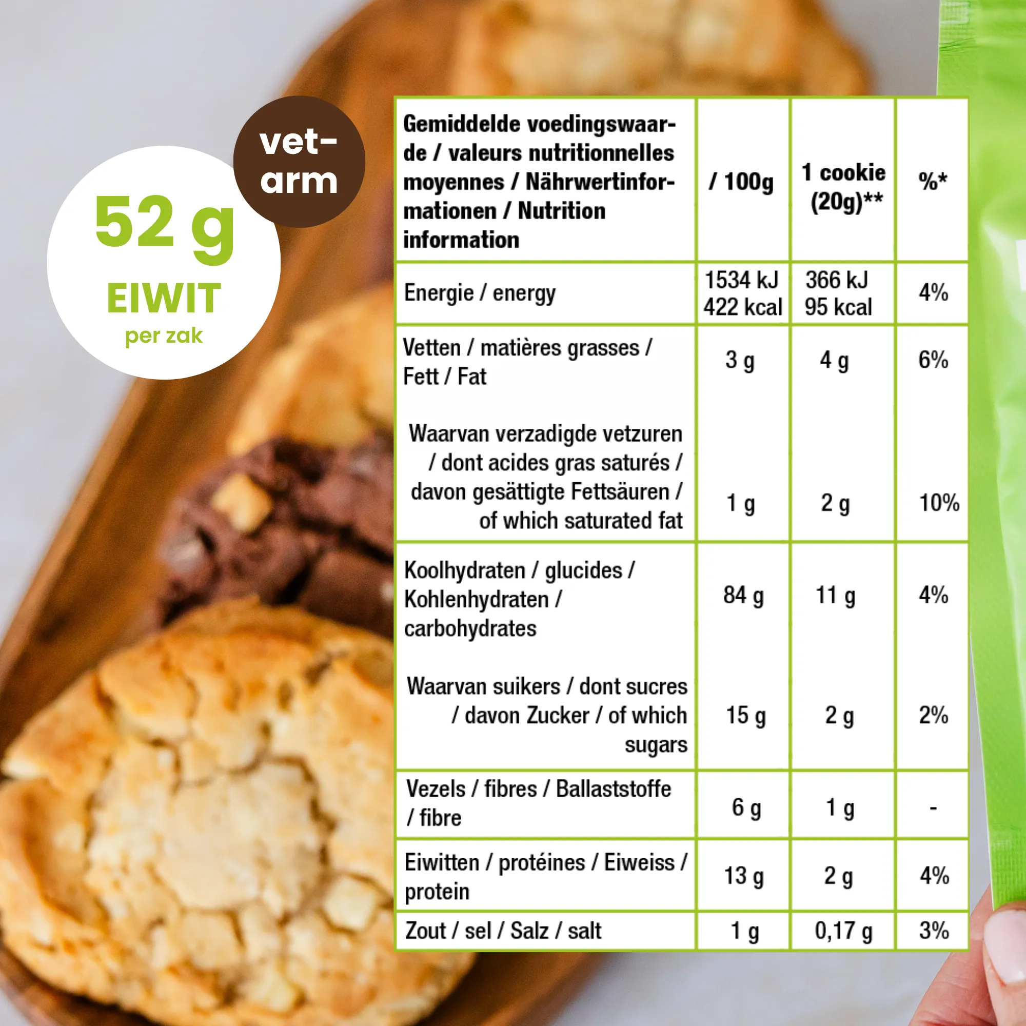 Purasana Protein Cookie Mix Bio (400 gr) - image 4