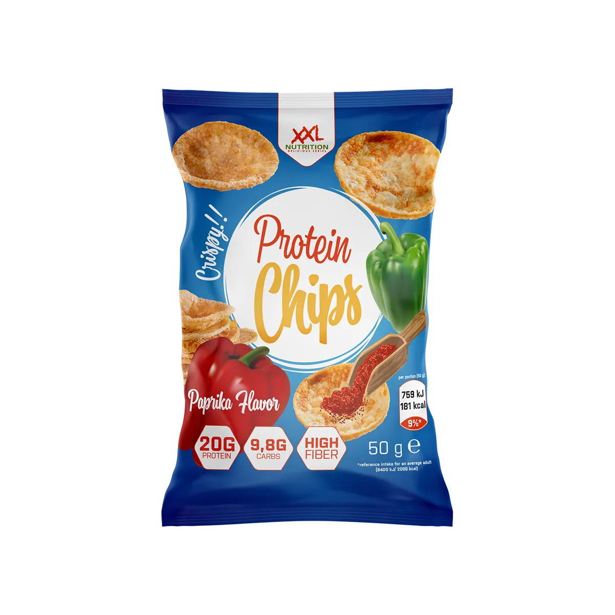 XXL Nutrition Protein Chips-paprika (50 gr)