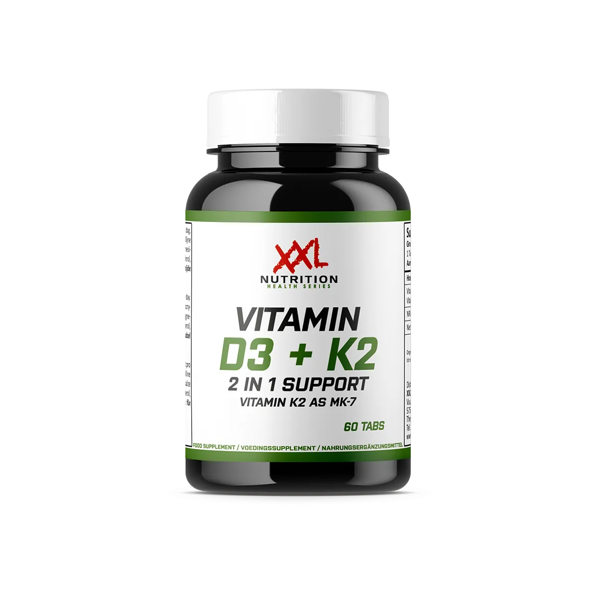XXL Nutrition Vitamine D3 (1000 Iu) + K2 45 mcg (60 tabletten)