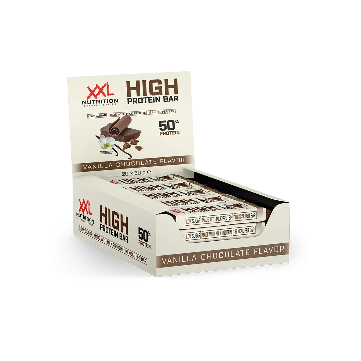 XXL Nutrition High Protein Bar 2.0 - Vanilla Chocolate (20 stuks)