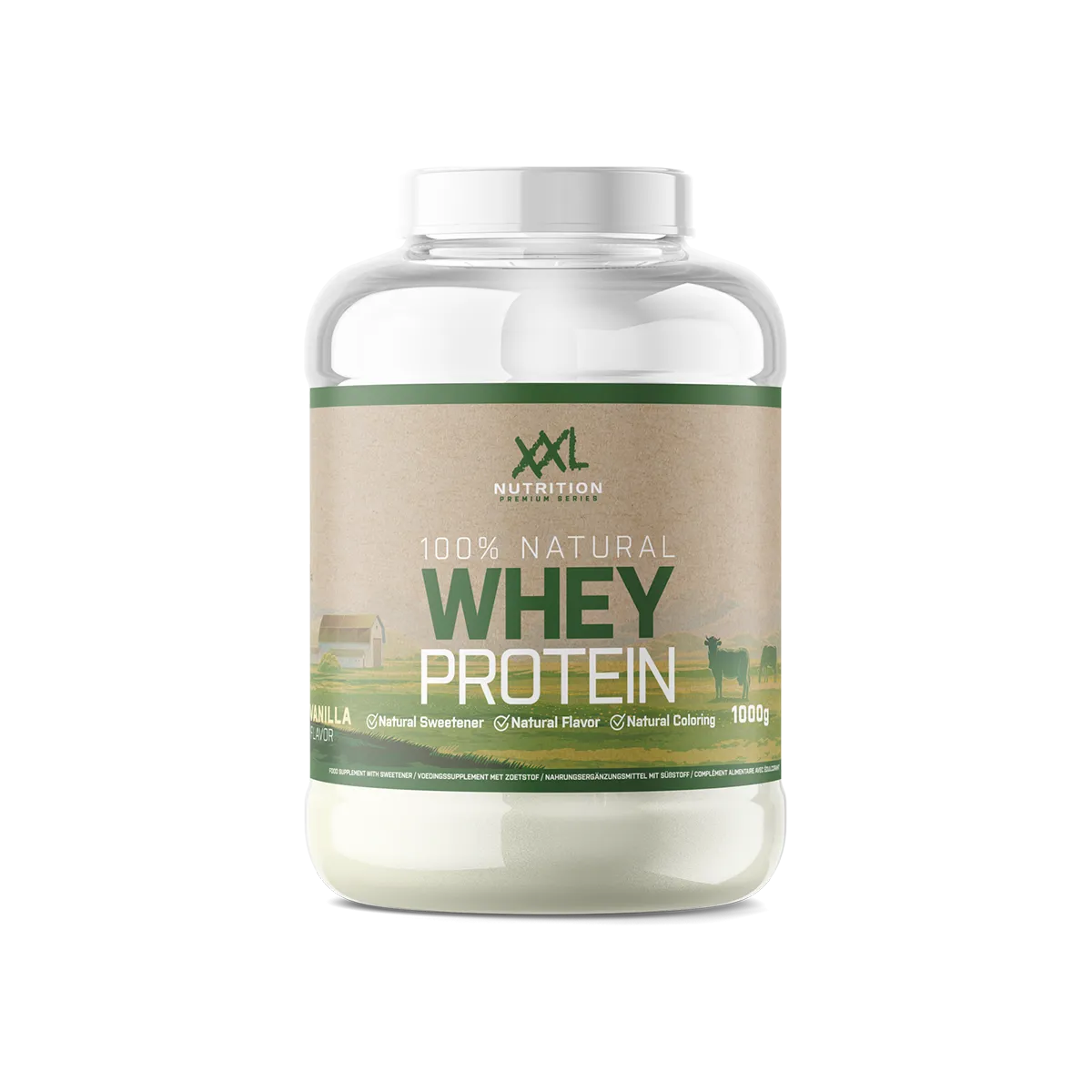 XXL Nutrition 100% Natural Whey Protein - Vanille (1000 gr)