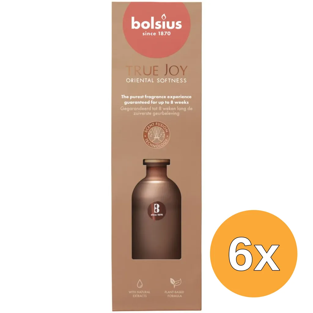 6x Bolsius Geurverspreider 80 Ml True Joy Oriental Softness (1 stuk)